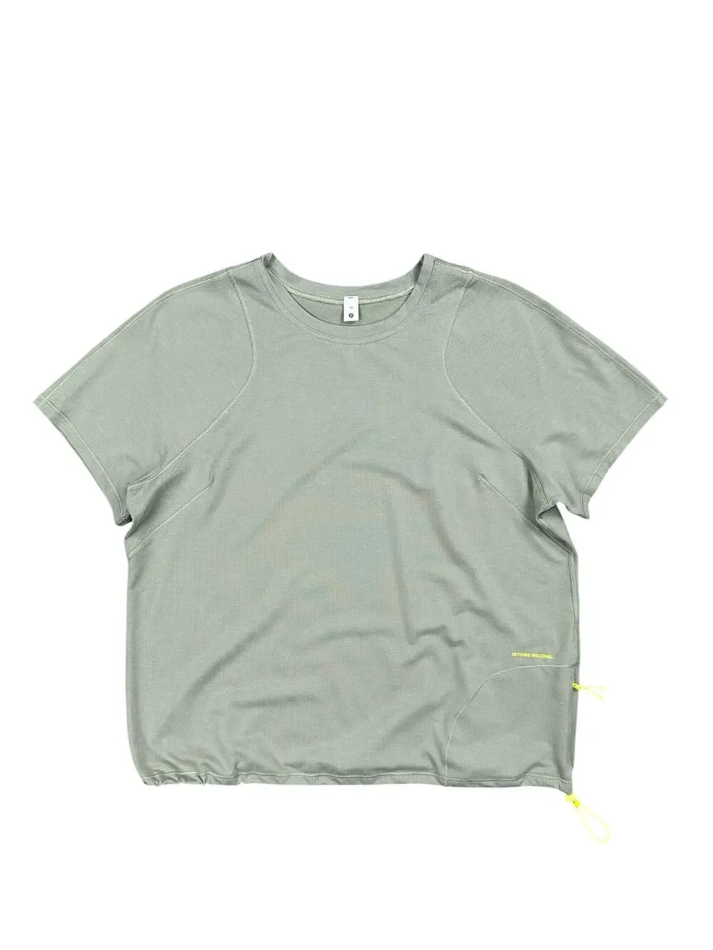 Lululemon Lightweight Cinched Hem Hiking Tee Green — Size 10